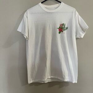 Empyre White T-Shirt with Floral Design
